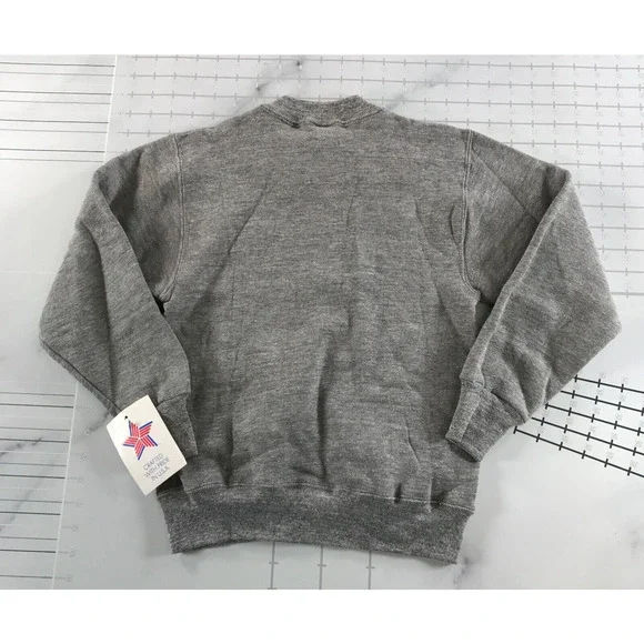 Vintage Russell Athletic Crewneck Sweatshirt Boys Small Heather Grey USA - Picture 8 of 8